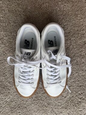 New Balance White Pro Court with Gum Sole Women’s Athletic Sneakers